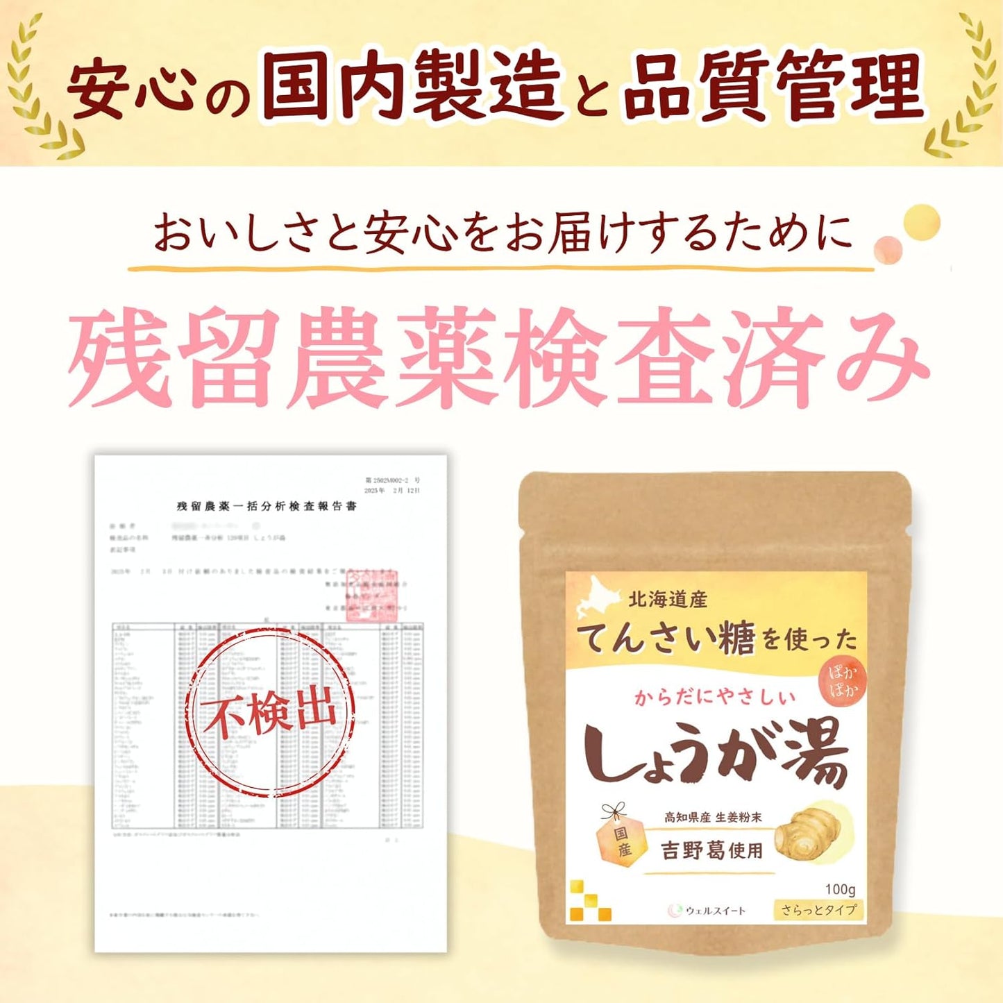 てんさい糖を使った体にやさしいしょうが湯 100g